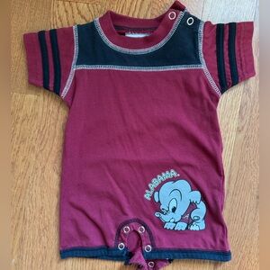 Alabama Infant Romper - Maroon and Black